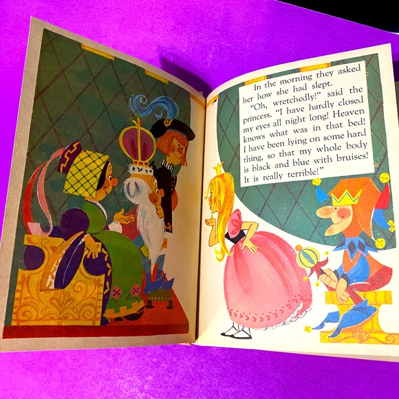 THE PRINCESS AND THE PEA VTG 1965 HARDCOVER BOOK TIP-TOP ELF BOOK FAIRY TALE - Picture 10 of 15